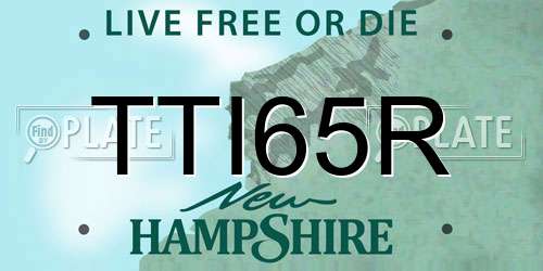 TTI65R New Hampshire License Plate