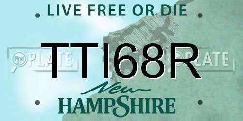 TTI68R New Hampshire License Plate