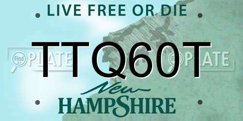TTQ60T New Hampshire License Plate