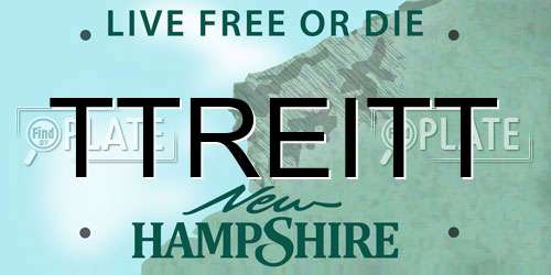 TTREITT New Hampshire License Plate
