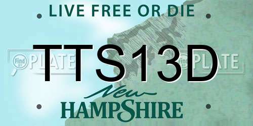 TTS13D New Hampshire License Plate