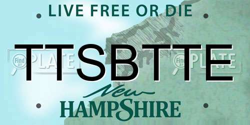 TTSBTTE New Hampshire License Plate