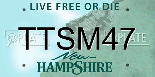 TTSM47 New Hampshire License Plate