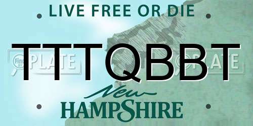 TTTQBBT New Hampshire License Plate