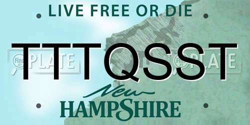 TTTQSST New Hampshire License Plate