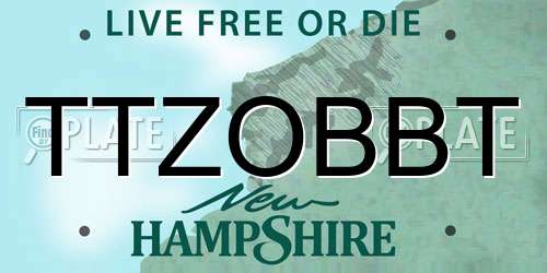 TTZOBBT New Hampshire License Plate