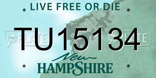TU15134 New Hampshire License Plate