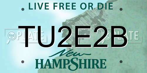 TU2E2B New Hampshire License Plate