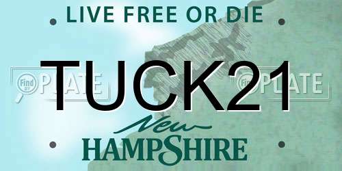 TUCK21 New Hampshire License Plate