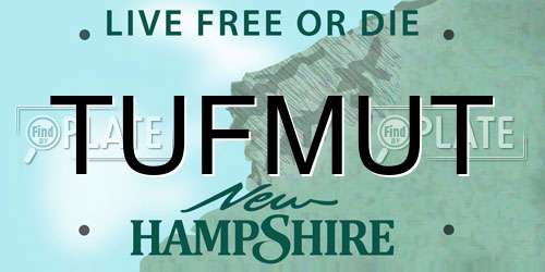 TUFMUT New Hampshire License Plate