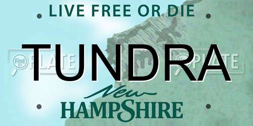 TUNDRA New Hampshire License Plate