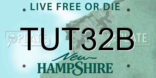 TUT32B New Hampshire License Plate