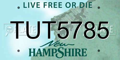 TUT5785 New Hampshire License Plate