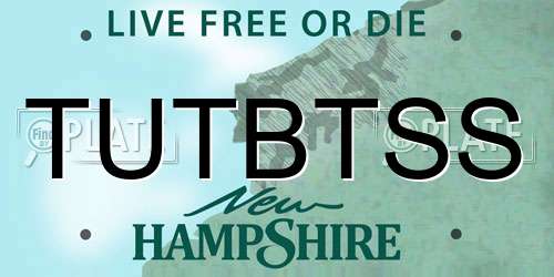 TUTBTSS New Hampshire License Plate
