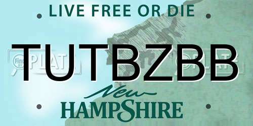 TUTBZBB New Hampshire License Plate