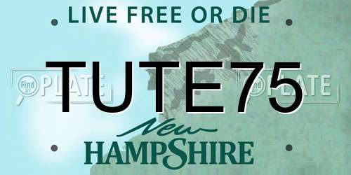 TUTE75 New Hampshire License Plate