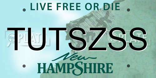 TUTSZSS New Hampshire License Plate