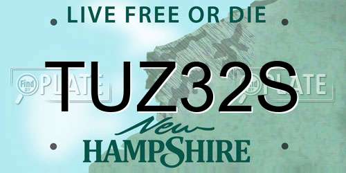 TUZ32S New Hampshire License Plate