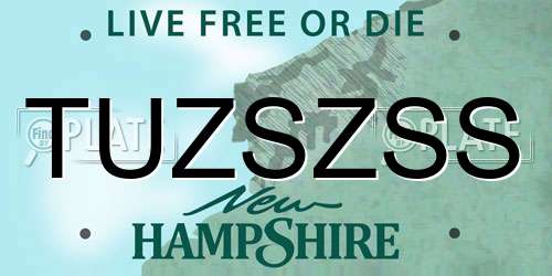 TUZSZSS New Hampshire License Plate