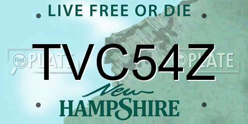 TVC54Z New Hampshire License Plate