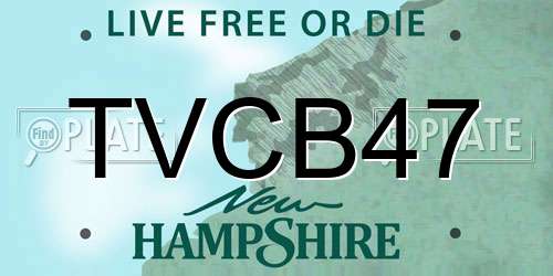 TVCB47 New Hampshire License Plate