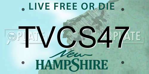 TVCS47 New Hampshire License Plate
