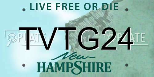 TVTG24 New Hampshire License Plate