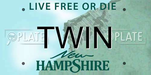 TWIN New Hampshire License Plate