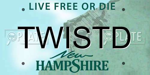 TWISTD New Hampshire License Plate