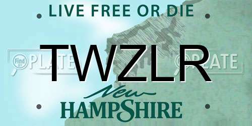 TWZLR New Hampshire License Plate