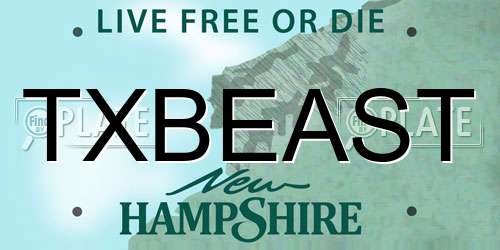 TXBEAST New Hampshire License Plate