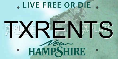 TXRENTS New Hampshire License Plate