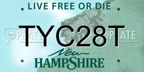 TYC28T New Hampshire License Plate