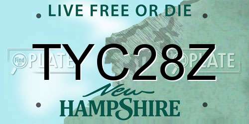 TYC28Z New Hampshire License Plate