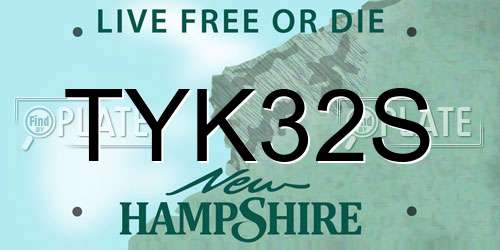 TYK32S New Hampshire License Plate