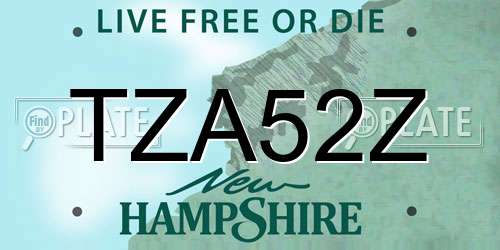 TZA52Z New Hampshire License Plate