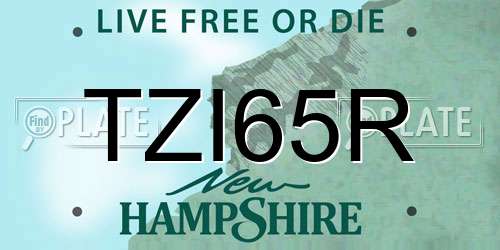 TZI65R New Hampshire License Plate