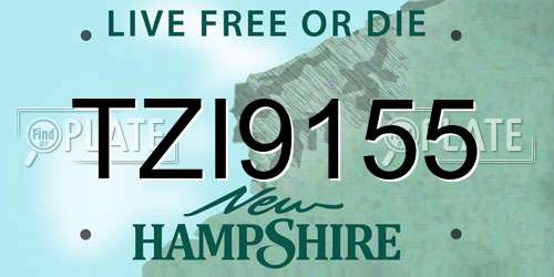TZI9155 New Hampshire License Plate