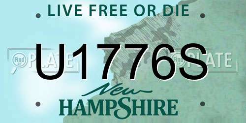 U1776S New Hampshire License Plate