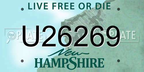 U26269 New Hampshire License Plate