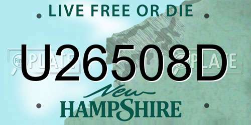 U26508D New Hampshire License Plate
