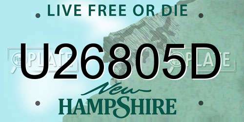 U26805D New Hampshire License Plate