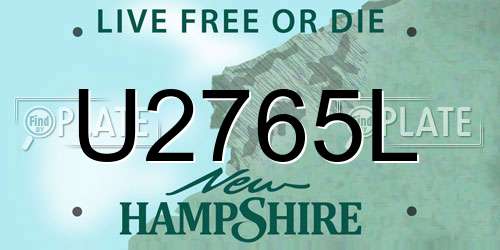 U2765L New Hampshire License Plate