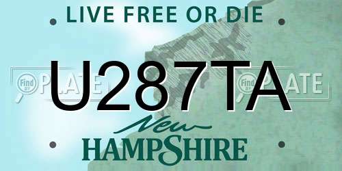 U287TA New Hampshire License Plate