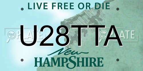 U28TTA New Hampshire License Plate