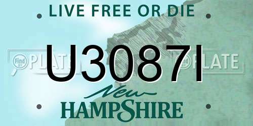 U3087I New Hampshire License Plate