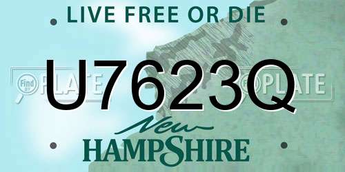 U7623Q New Hampshire License Plate