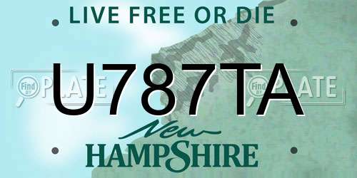 U787TA New Hampshire License Plate