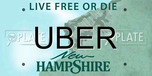 UBER New Hampshire License Plate