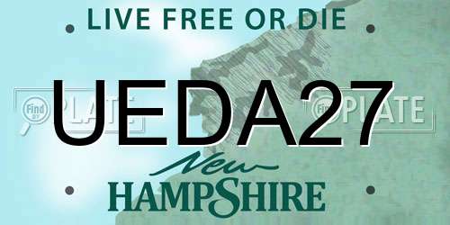 UEDA27 New Hampshire License Plate